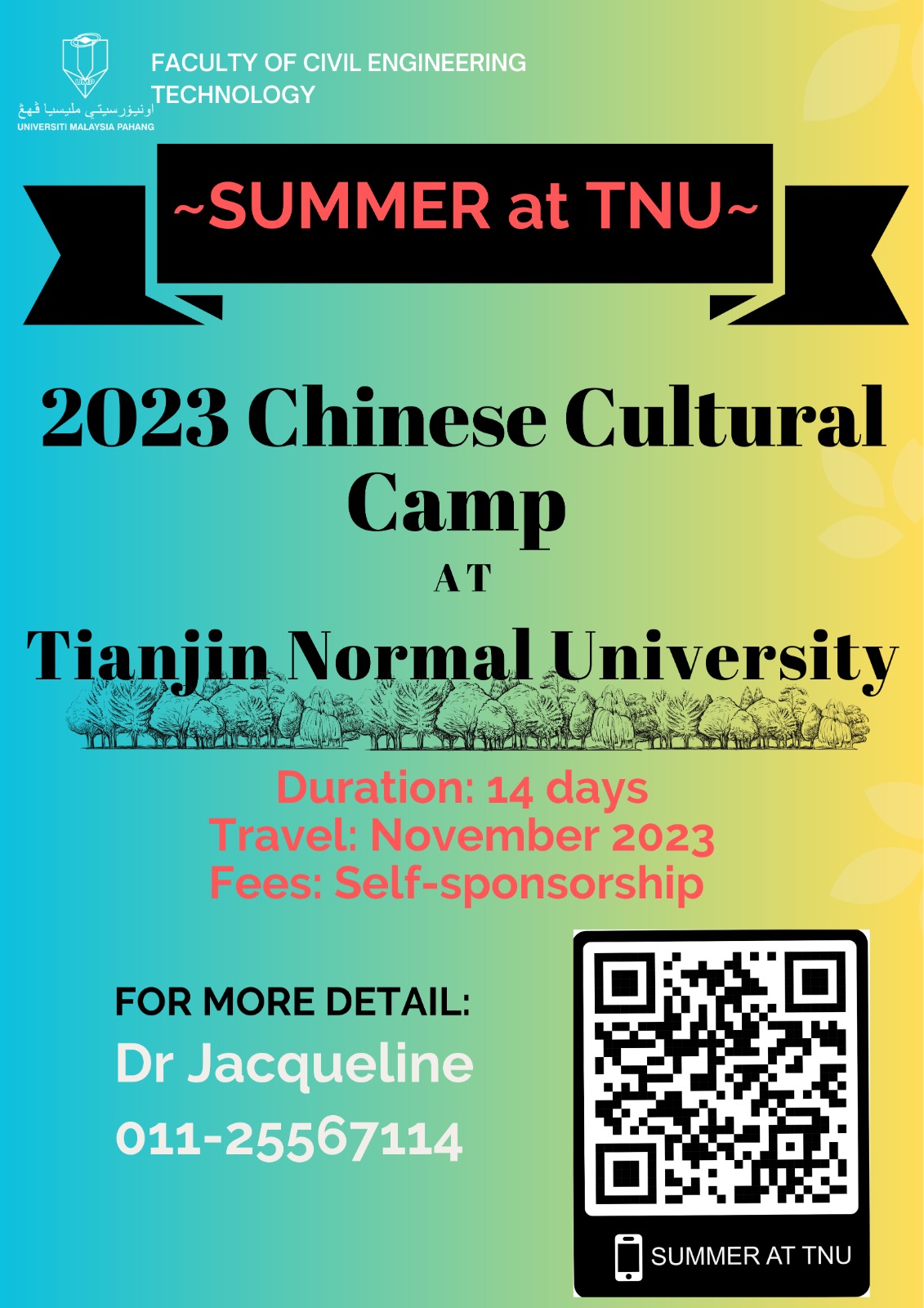 Summer at TNU. 2023 Chinese Cultural UMP at Tianjin Normal University